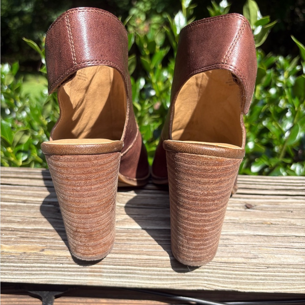 Lucky Brand Brown Heeled Boots with Peep-Toe Design - Picture 4 of 5